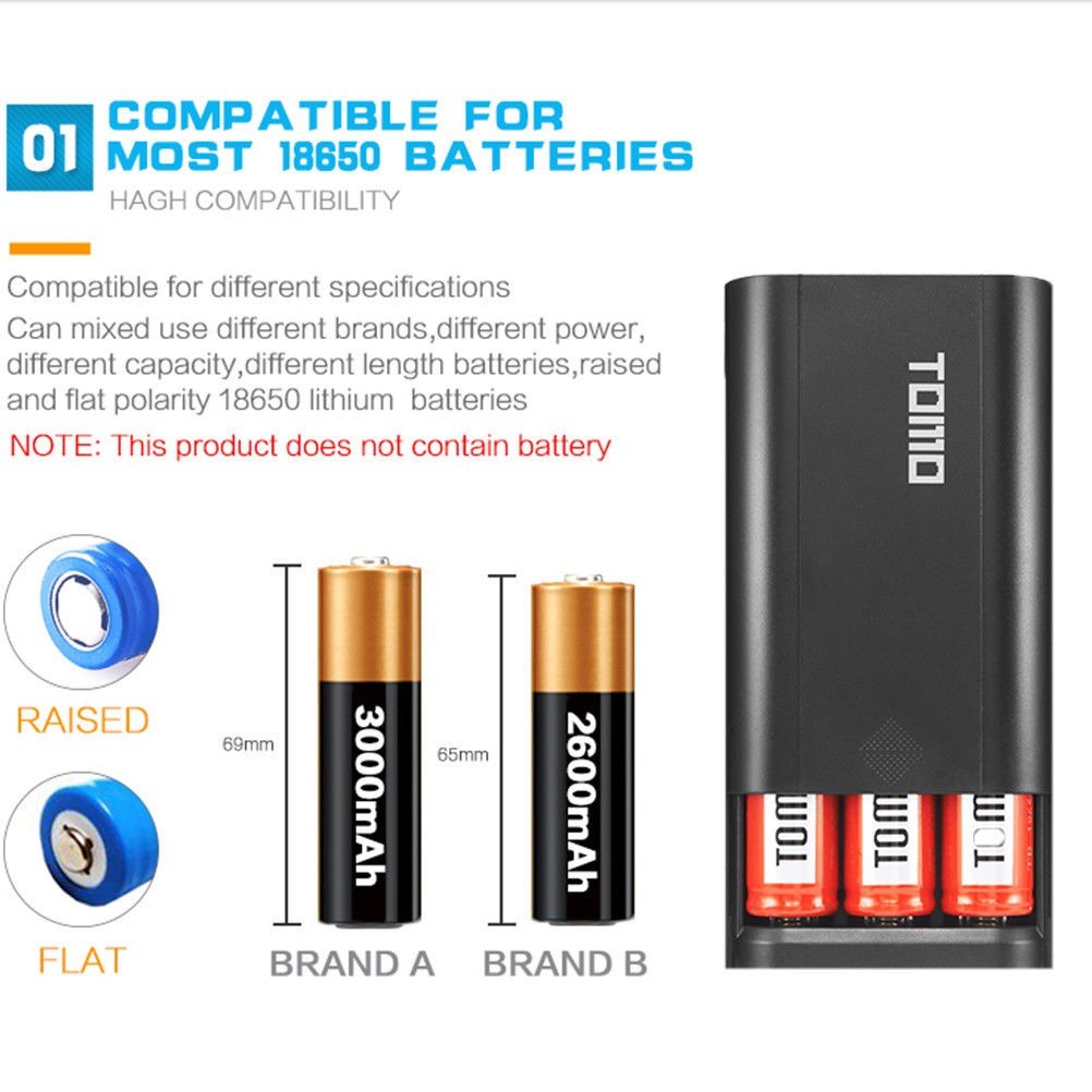 DIY Smart Power Bank Case Box 2/3/4x18650 Battery LCD Display USB Charger