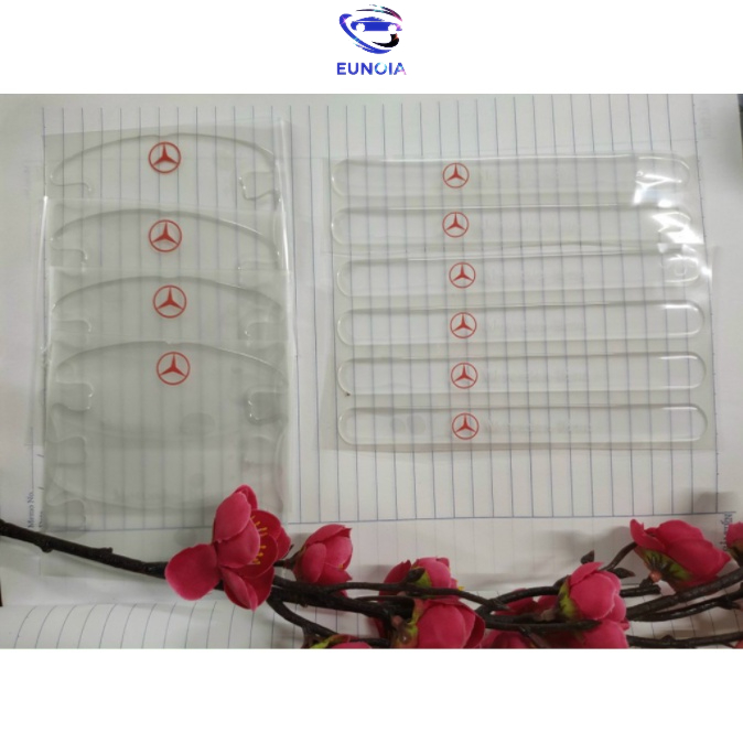 [MERC] Bộ 10 Miếng Dán Silicon Chống Xước Hõm Cửa, Tay Nắm Cửa , Gương Ô Tô Xe Hơi Có Logo Hãng Xe Mercedes-Benz