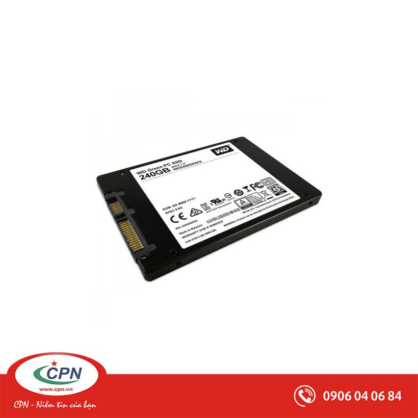 Ổ cứng thể rắn SSD WD Green 240GB WDS240G2G0A - 2.5 inches, TLC, R/W 545/465, SATA3 6Gbps | WebRaoVat - webraovat.net.vn