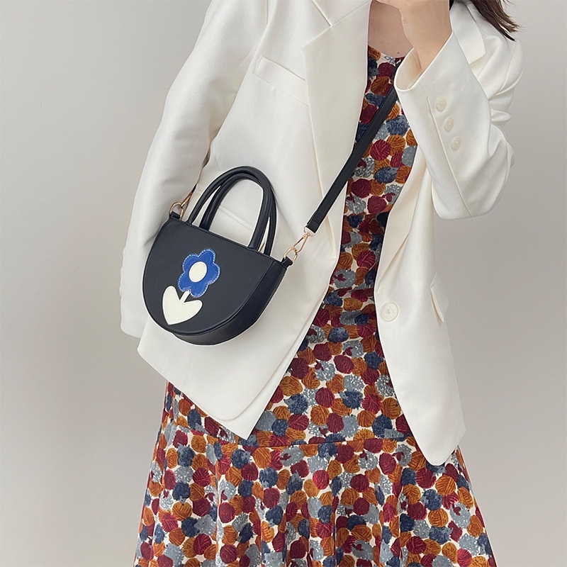 Túi Đeo Chéo Hình Bán Nguyệt Màu Sắc Đối Lập Thời Trang Xuân Hè Hàn Quốc 2022 Cho Nữ GYLXB064