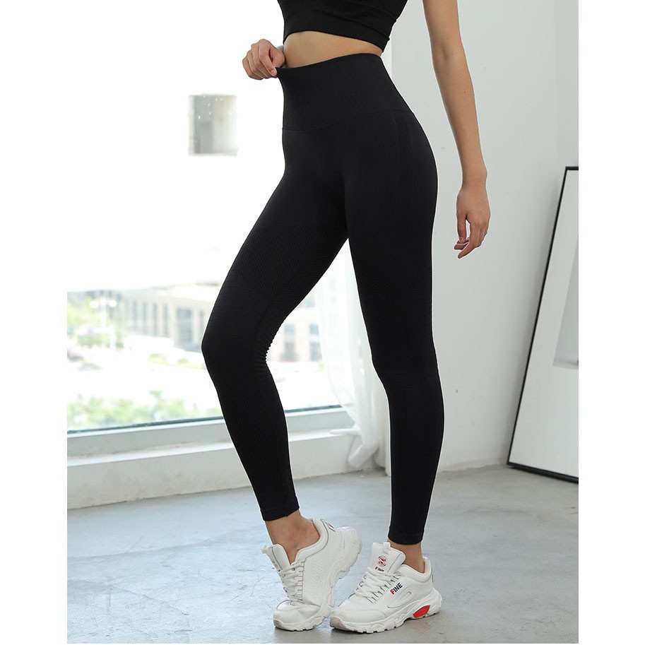 Quần dài tập gym cạp cao, Quần thể thao tập gym nữ chất thun co giãn-Mã Q1003