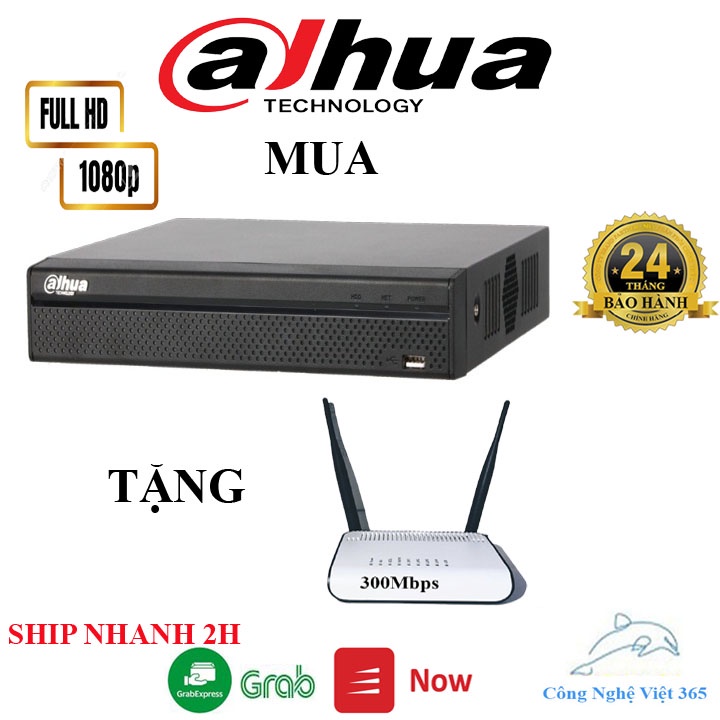 Đầu ghi hình DAHUA XVR5104HS-X tích hợp HDCVI/TVI/AHD và tích hợp IP 4 kênh camera Hàng Chính Hãng - BẢO HÀNH 24 THÁNG