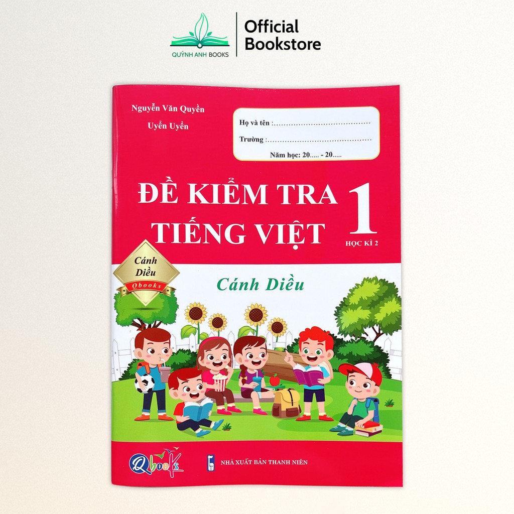 Sách - Combo Đề kiểm tra toán và tiếng việt lớp 1 học kỳ 2 (Cánh diều) - NPH Qbooks