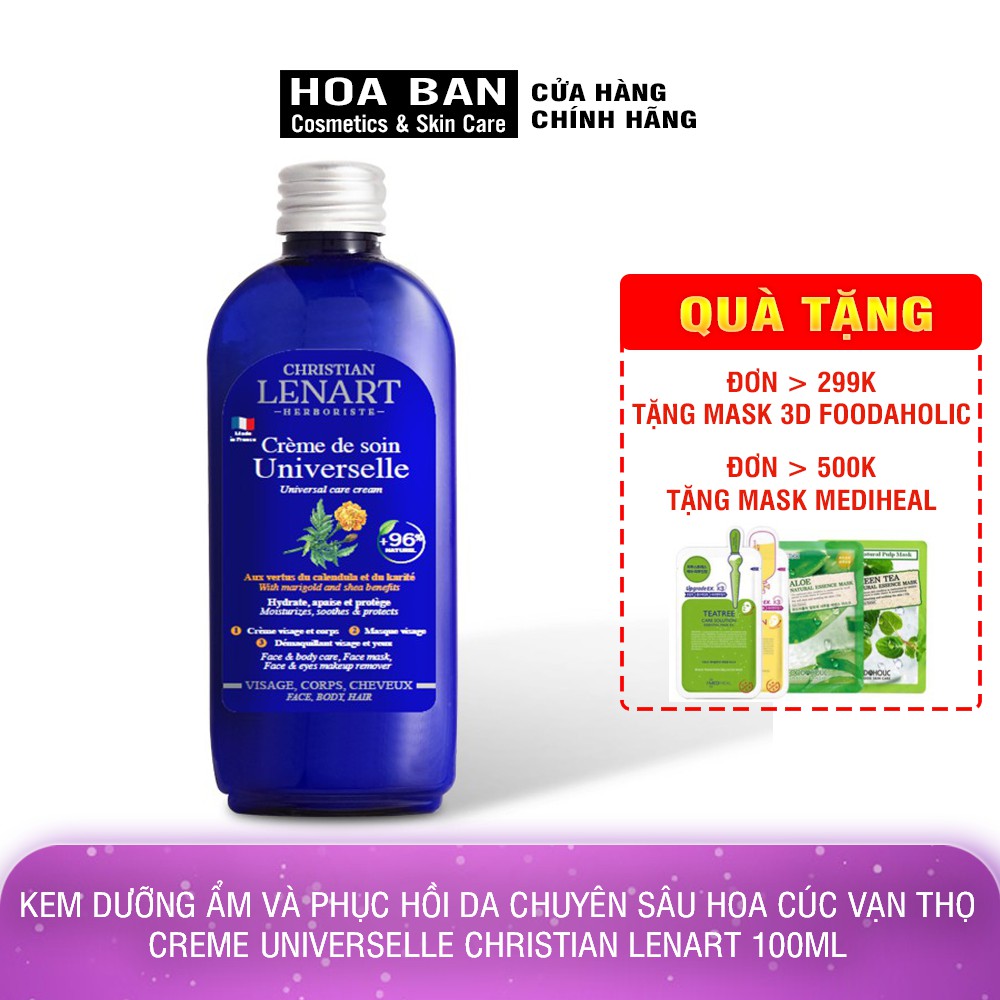 [Có Bill] Kem Dưỡng Ẩm và Phục Hồi Da Chuyên Sâu Hoa Cúc Vạn Thọ Creme Universelle Christian Lenart 100ml