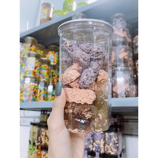 Bánh yến mạch ăn kiêng mix 3 vị dâu việt quất socola không ngọt hũ pet 500g