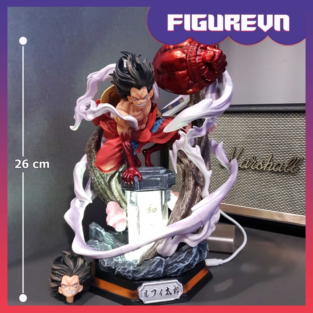 Figure / Mô hình Luffy Wano 26 cm - 38 cm có đèn