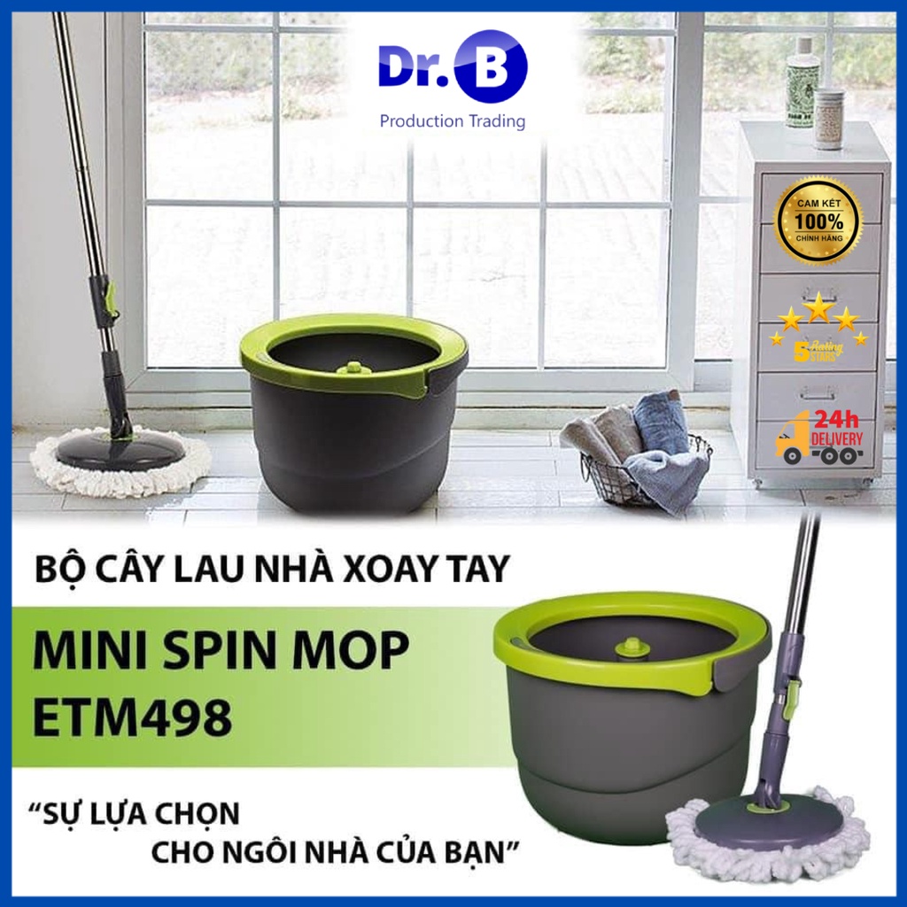 Cây lau nhà thông minh Lock&amp;lock ETM 494 giặt và vắt trong cùng một chậu (hàng chính hãng) - GiaDungDrb