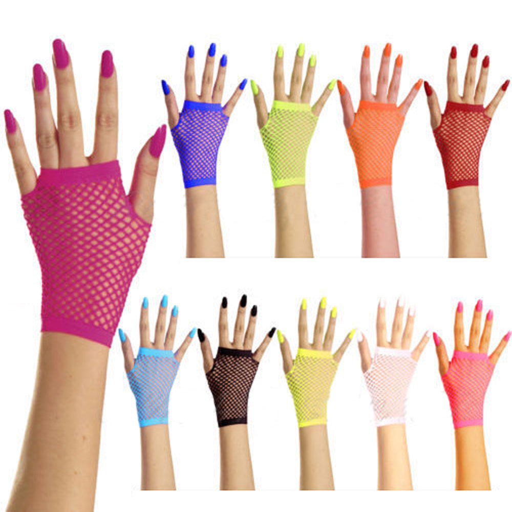 Găng Tay Lưới Hở Ngón Co Giãn Gợi Cảm Cho Nữ