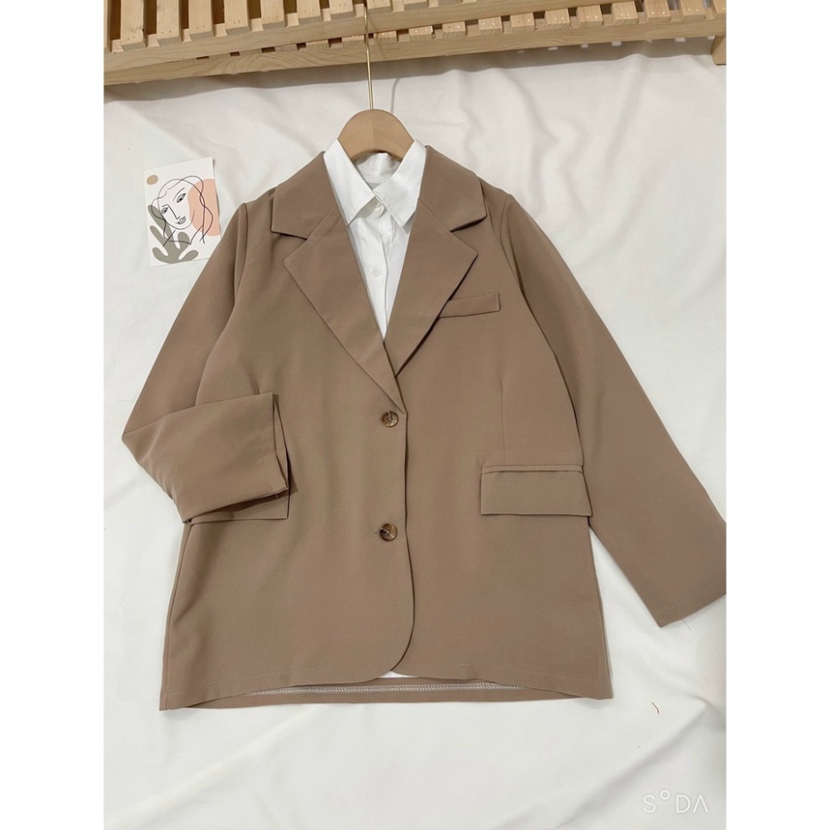 [Ảnh thật/Video Áo Blazer 2 lớp 4 cúc mẫu mới Áo vest nữ khoác ngoài