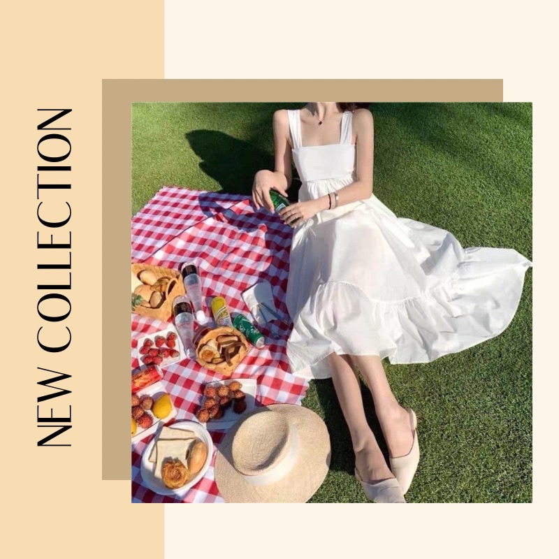 Váy 2 Dây Cột Nơ Sau Siêu Xinh, Dễ Thương, Dáng Suông, Chất Mịn Mát, Mặc Đi Biển, Đi Chơi.