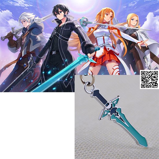 1728 Dây truyền World Art Onine Sao Kirito và Asuna Elucidator Dark Repulser Lambent Light
