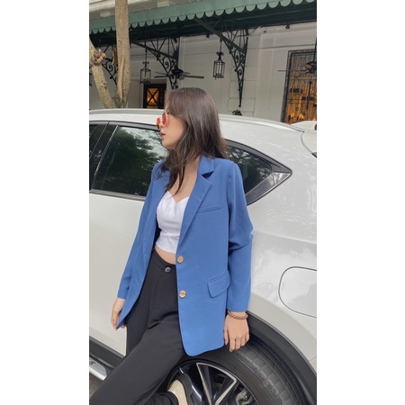 Áo blazer nữ 1 lớp dáng dài tay dài Huien Design thời trang công sở trẻ trung, áo vest nữ Hàn Quốc màu sắc | BigBuy360 - bigbuy360.vn
