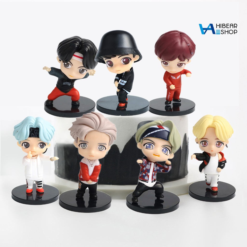 Bộ 7 Mô Hình Đồ Chơi Hình Các Thành Viên Nhóm Nhạc Bts