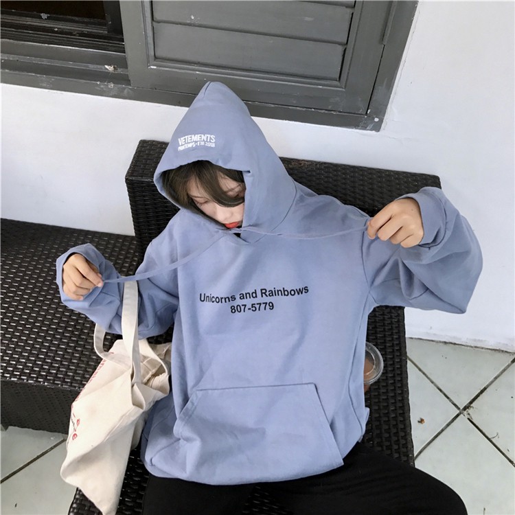 Sale 73% Áo hoodie nữ dáng rộng in chữ thời trang, Giá gốc 236000đ - 1G92 | BigBuy360 - bigbuy360.vn