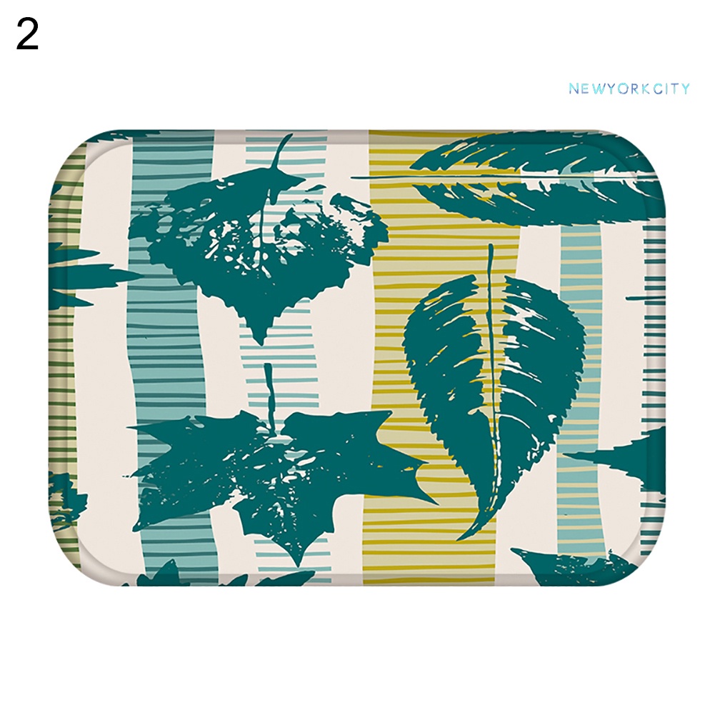 Thảm Chùi Chân Mềm Mại Chống Trượt Hình Chiếc Lá 40x60cm Dành Cho Phòng Khách / Phòng Tắm