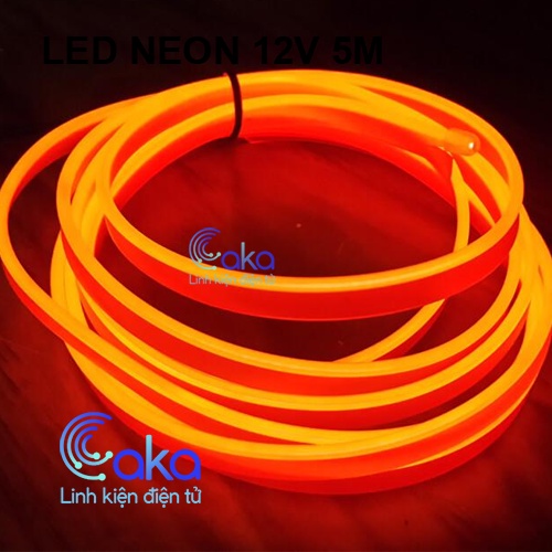 Cuộn dây LED NEON 12V 5M các màu, đèn led uốn chữ quảng cáo ngoài trời, Đèn led trang trí neon
