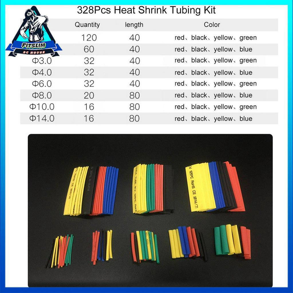 Set 328 ống co nhiệt polyolefin nhiều loại tiện lợi