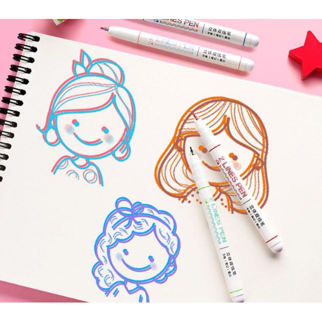 Bút trang trí 2 ngòi - Double line 0.5mm 5.0 168 Đánh Giá 445