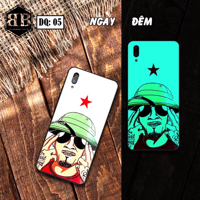 Ốp lưng kính Dạ Quang Vivo Y1S / Y93  / Y91C / Y93S phát sáng trong đêm in hình thời trang