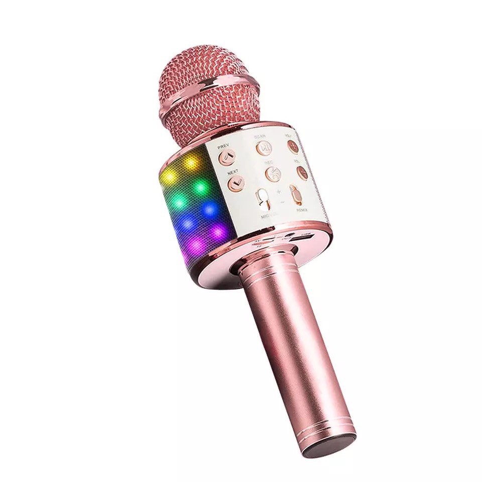 [Freeship] Micro Karaoke Kiêm Loa Bluetooth WS - 858 Tiện Dụng Chất Lượng Cao- Âm Chuẩn Hút Mic - BẢO HÀNH 1 ĐỔI 1