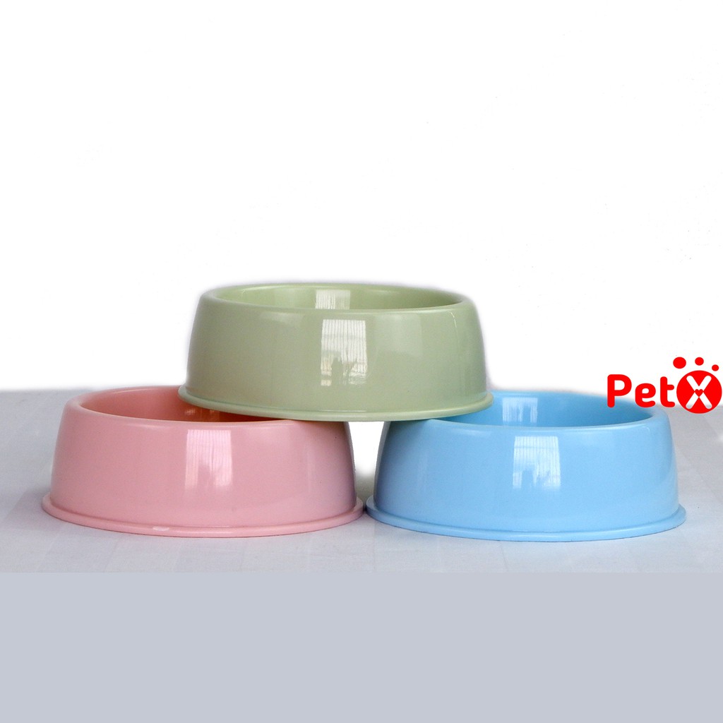 Bát Cho Chó Mèo Ăn Đơn bằng nhựa dày size 15/13cm cao 5cm PetX