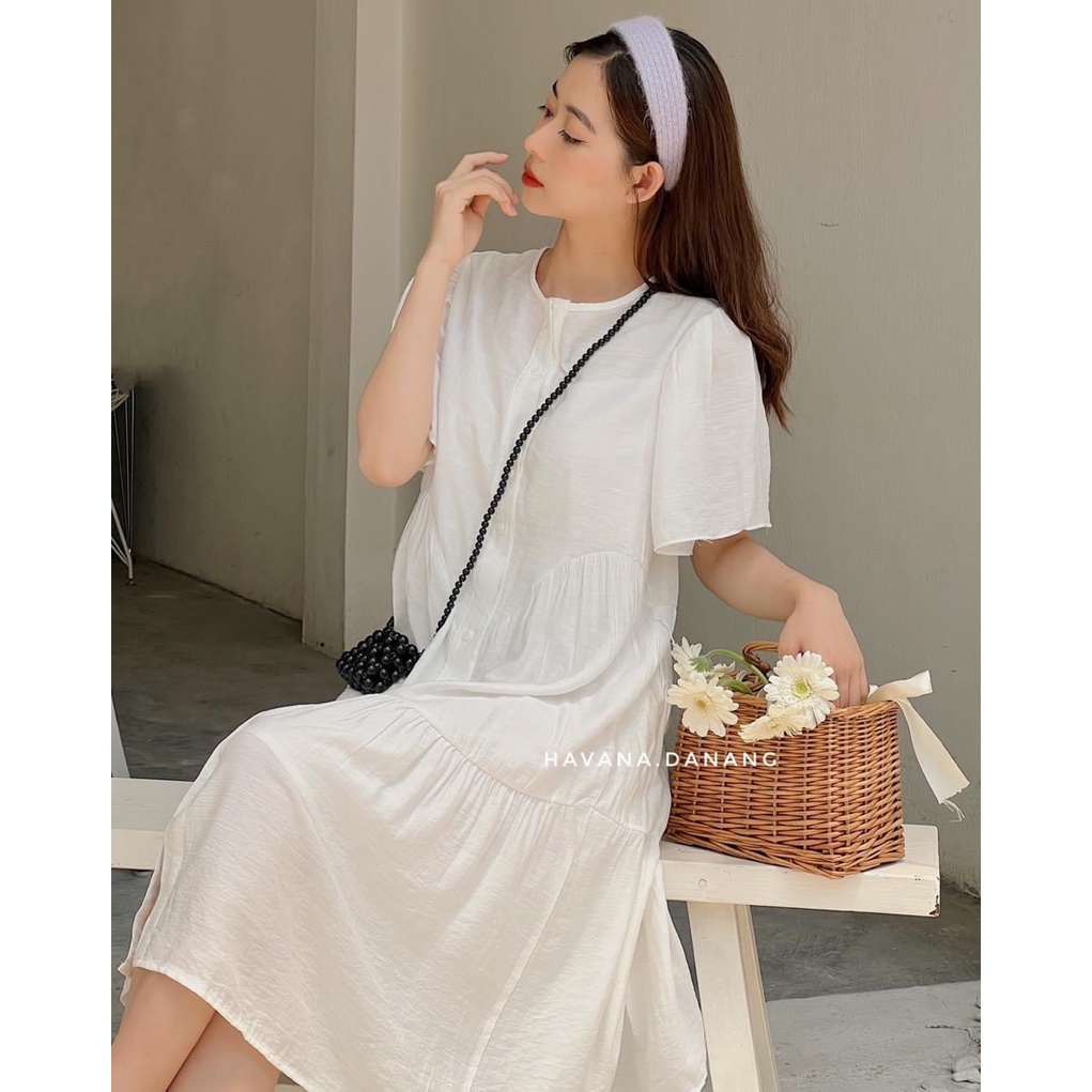 Váy maxi kiểu V.109, Váy babydoll cộc tay xòe bồng kèm váy 2 dây ngọt ngào - Thời trang nữ Chấm Bi | BigBuy360 - bigbuy360.vn