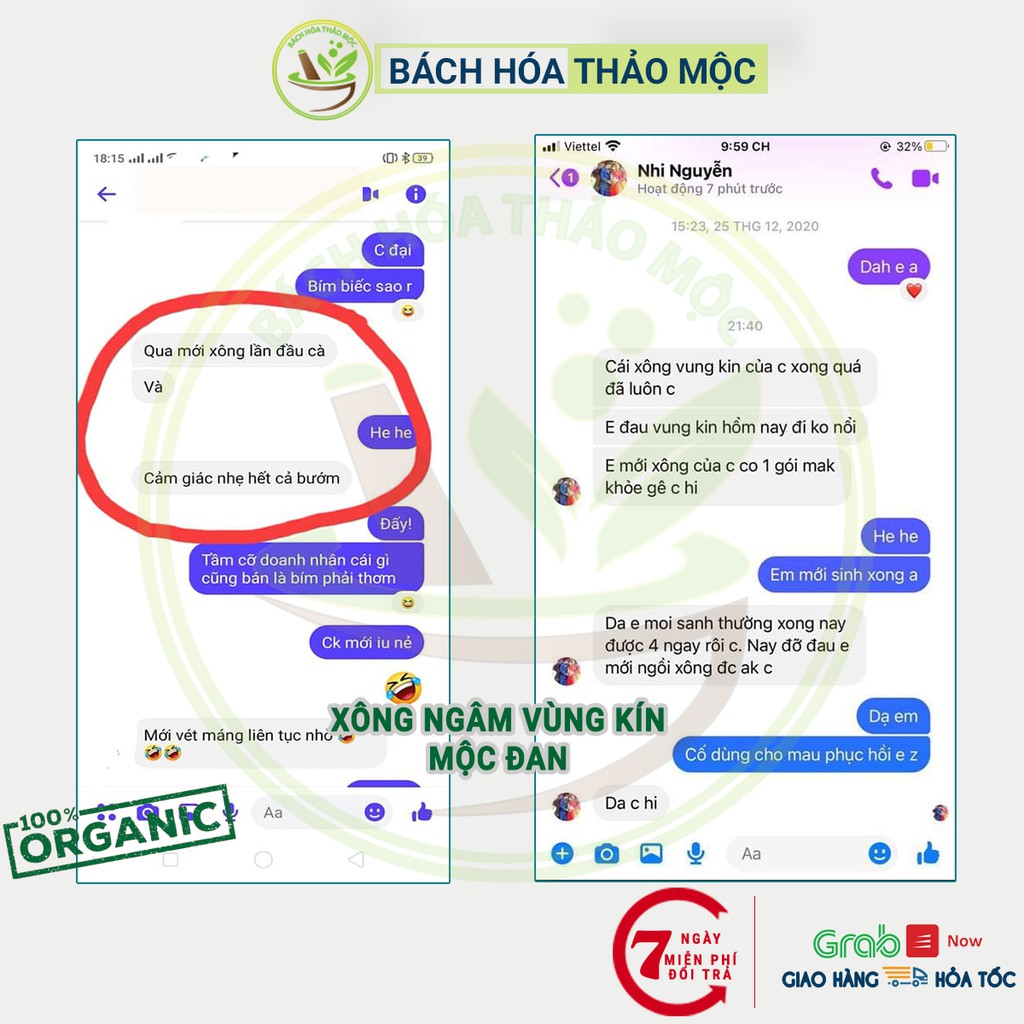 Xông vùng kín sau sinh Mộc Đan (dạng túi lọc), thơm tho, se khít, hồng hào, vệ sinh phụ nữ hàng ngày.