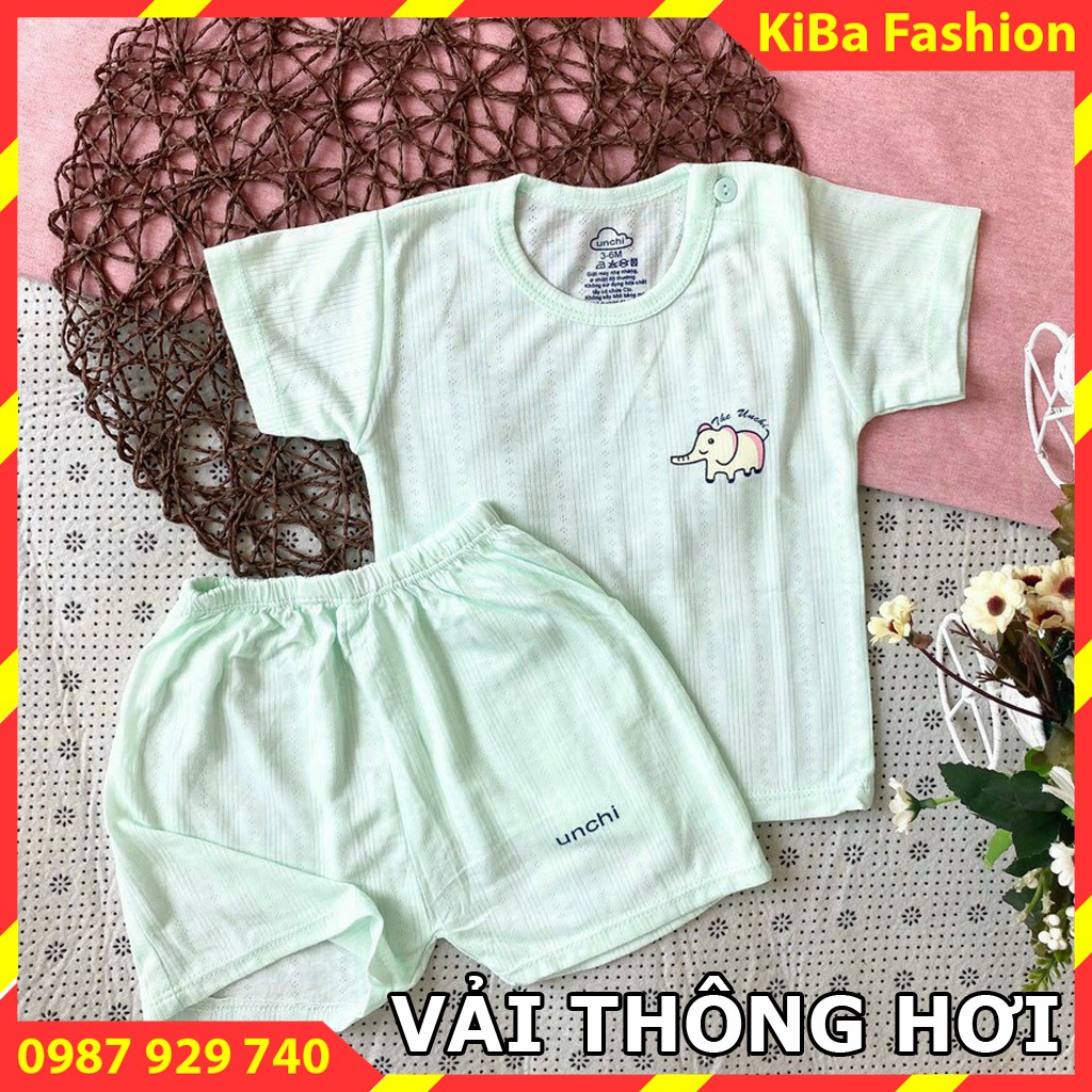 1 Bộ cộc tay UNCHI  chất cotton HÀNG ĐẸP mềm mịn an toàn cho bé từ 4-14kg - BCUC22