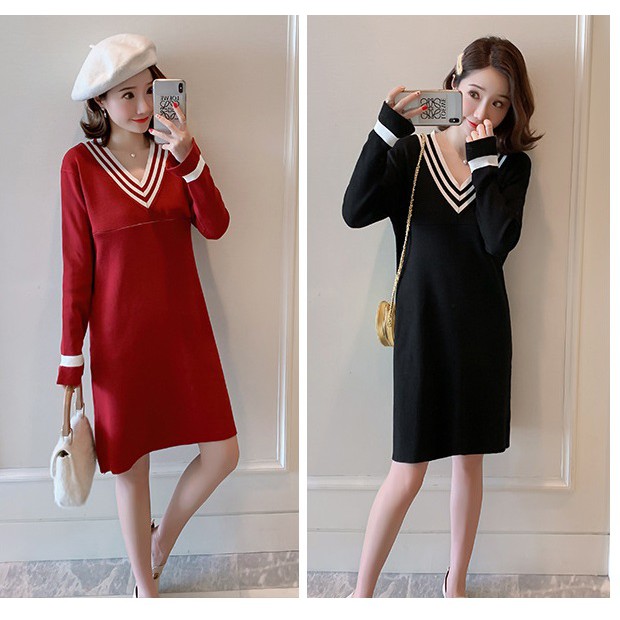 Váy Len Bầu Đầm Bầu Cho Bé Bú A1704