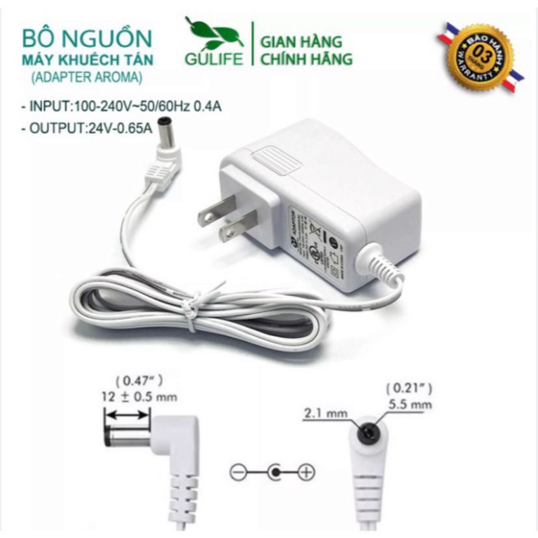 ✅ [CHÍNH HÃNG] Remote Và Bộ Adapter Của Máy Khuếch Tán Tinh Dầu GULIFE - Máy Xông Tinh Dầu GULIFE RM/CN-28