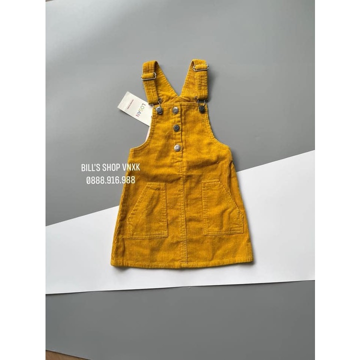Yếm nhung Losan BG mầu vàng nghệ size 4-12 tuổi