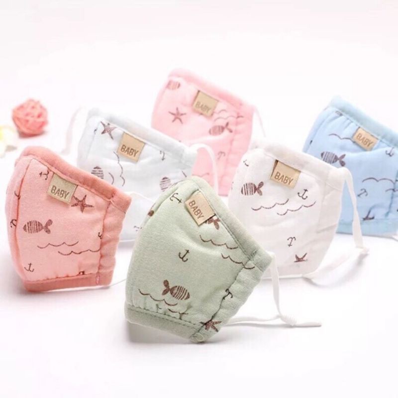 Khẩu Trang Cao Cấp 4 Lớp Cho Bé 0-5 Tuổi / Hàng Đẹp