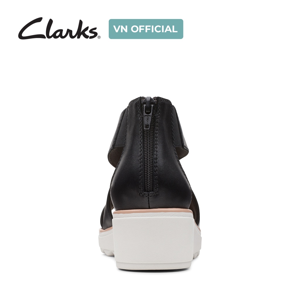 Dép xăng đan da nữ CLARKS Jillian Rise màu đen