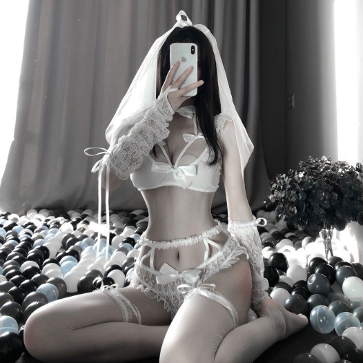 Bộ Đồ Ngủ Cosplay cô dâu sexy Thiết Kế Quyến Rũ Cho Nữ CP04 | BigBuy360 - bigbuy360.vn