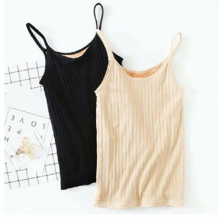 Áo 2 Dây Lót Lông Co Dãn Giữ Nhiệt, Loại Cao Cấp Và Sành Điệu Model 2021