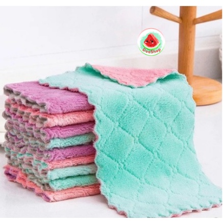 Khăn Lau 2 Mặt Đa Năng Siêu Thấm Hút - Khăn Lau Tay/ Lau Bàn Ghế Tiện Lợi 🍉Duashop🍉