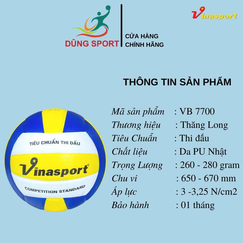 Bóng Chuyền Da Thăng Long VB7700, VB7400, VB7000, PU6800xoáy, PU6800,PU6600xoáy, PU6600, 5020 - da PU thi đấu chính hãng