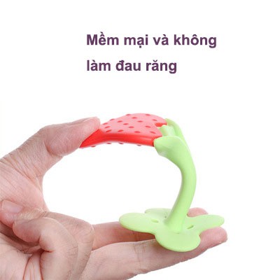 Đồ Chơi Gặm Nướu Bằng Silicone Hình Trái Cây Dễ Thương Dành Cho Bé, Chất Liệu Mềm Mại Không Độc Hại An Toàn, Có Hộp