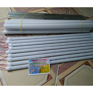 Combo 11 tuýp led 12V 50cm 72 chip Samsung có đủ vỏ máng