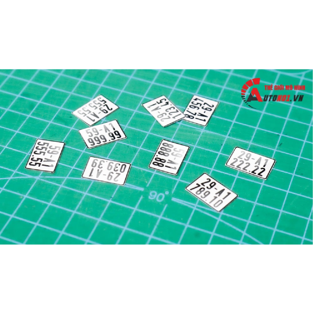 Biển số xe mô hình cho mô tô 1:12 1:18 HCM HN Autono1