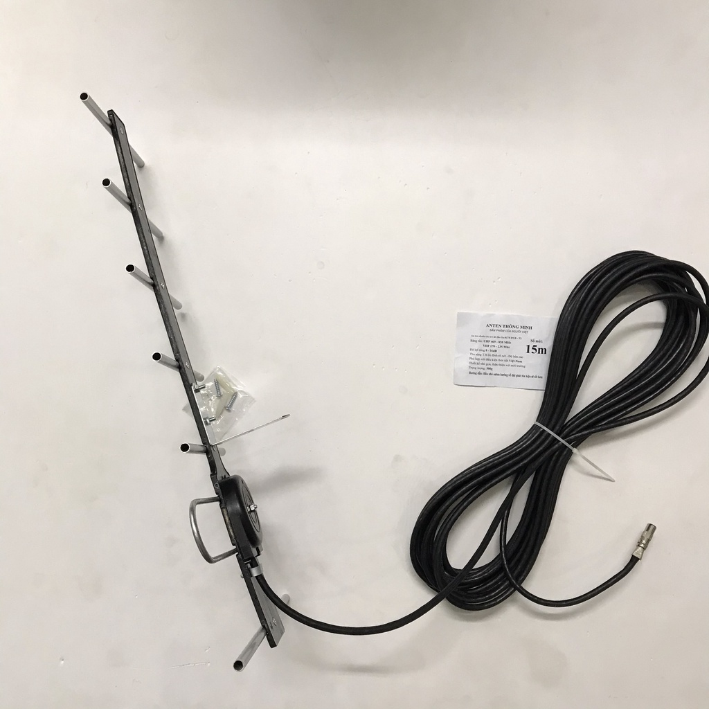 Anten Cho Tivi Và Đầu Thu Hỗ Trợ DVB-T2 Thiết Kế Tàu Bay Kèm Dây 15m