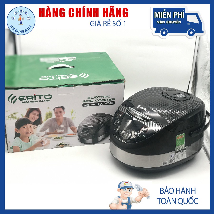 Nồi Cơm Điện Tử Erito - RC18E 1.8L - Bảo Hành Chính Hãng 12 Tháng