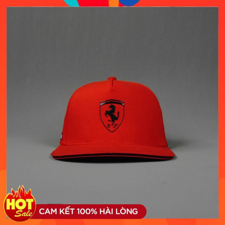 Nón Snapback, Nón Hiphop Full Đỏ Logo Ngựa Cực Ngầu