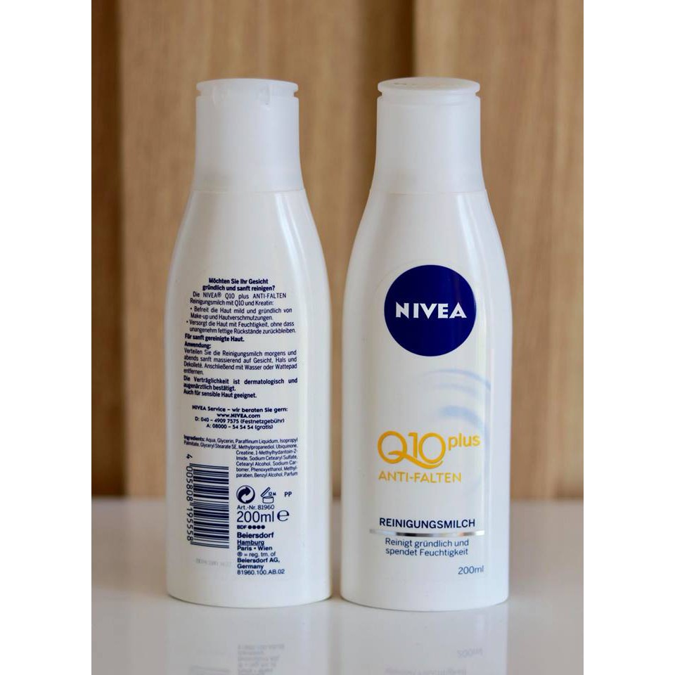 ( HÀNG NỘI ĐỊA ĐỨC CÓ BILL )Sữa rửa mặt Nivea Q10 plus Anti-Falten