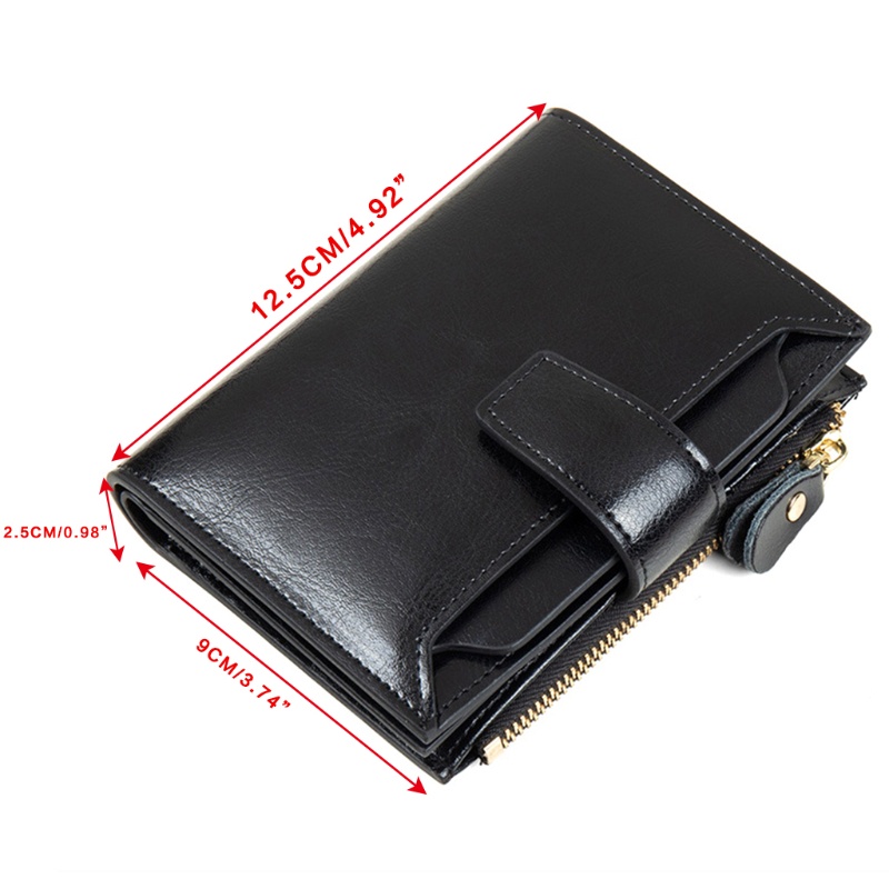 Ví Da Ngắn Đựng Thẻ Tín Dụng RFID Chống Trộm Thời Trang Cho Nữ
