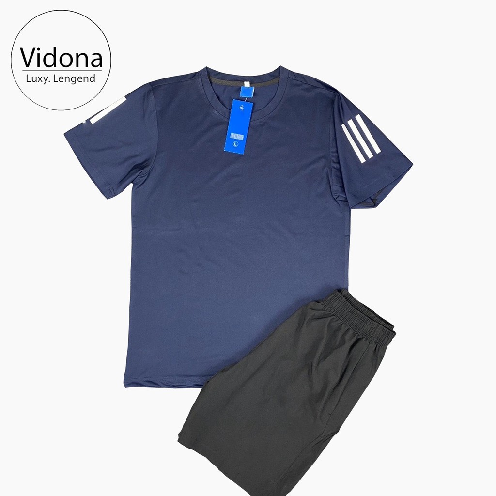 BỘ THỂ THAO NAM, QUẦN ÁO THỂ THAO TRƠN, CỔ TRÒN, ÁO VẢI THUN LẠNH, QUẦN VẢI DÙ | BigBuy360 - bigbuy360.vn