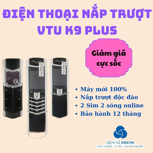 Điện thoại nắp trượt vtu k9 nắp trượt đen vàng