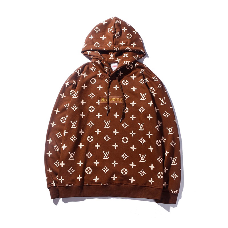 Áo Hoodies Nam Nữ In Chữ Supreme Và Lv