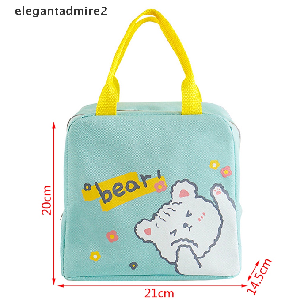 Túi Đựng Hộp Cơm Trưa Giữ Nhiệt Dày Dặn Cỡ Lớn Họa Tiết Hoạt Hình Dễ Thương