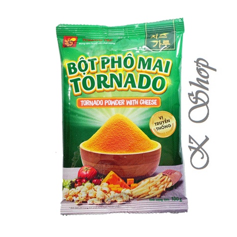 Bột phô mai Tornado vị truyền thống 100gr / bột phô mai vị cay